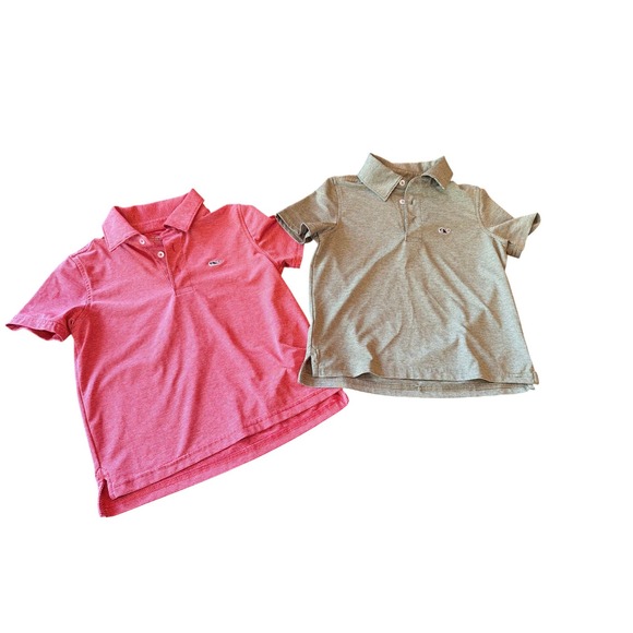 Vineyard Vines Other - Vineyard Vines Polo Red Green On-The-Go Sankaty Micro Stripe Performance Set 5